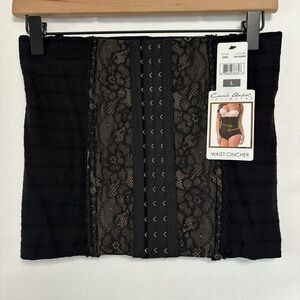 CARRIE AMBER Black Lace Waist Cincher NWT Size Large